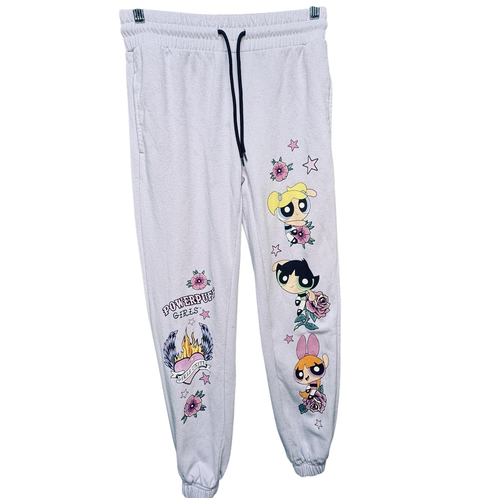 Powerpuff Girls Pants Womens XS Sunrise Cartoon Sweatpants Lounge Floral‎ Pajama